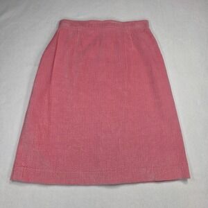Vintage Perspective Skirt Made In Japan Sz 5 Pink Corduroy Midi A-Line READ!